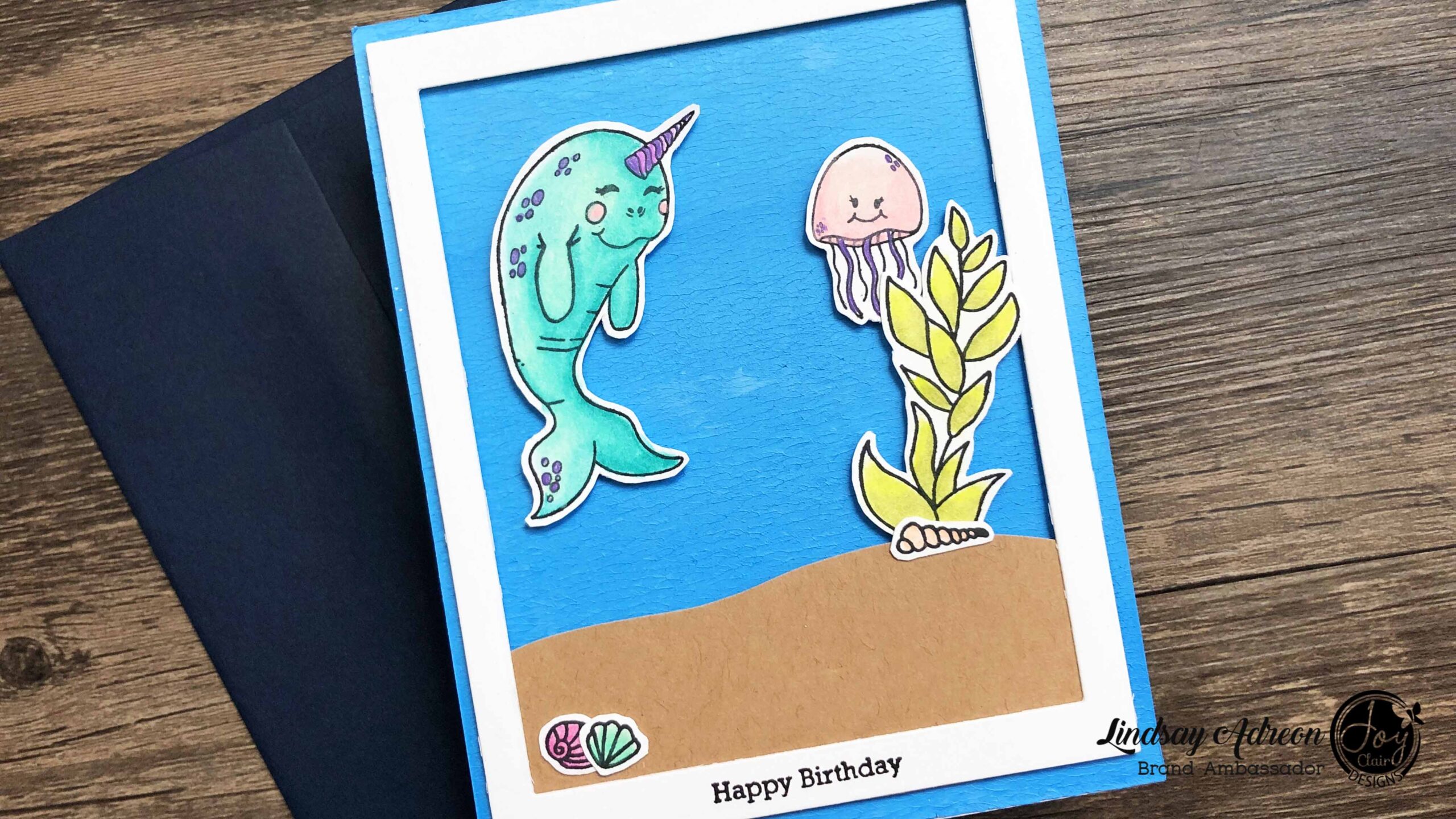Happy Birthday Brayered Background Handmade Card