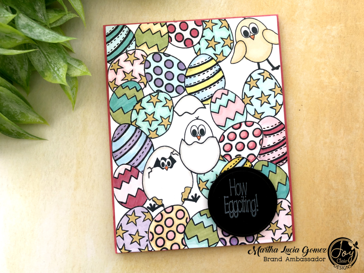 Easter Eggs Stamped Card