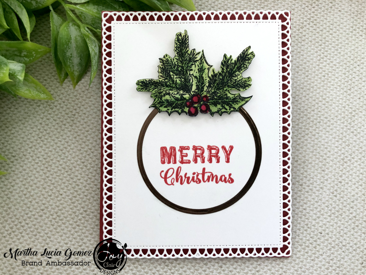 Inspiration for Christmas in July. Card stamped with Rustic Christmas Sentiments set from Joy Clair Designs