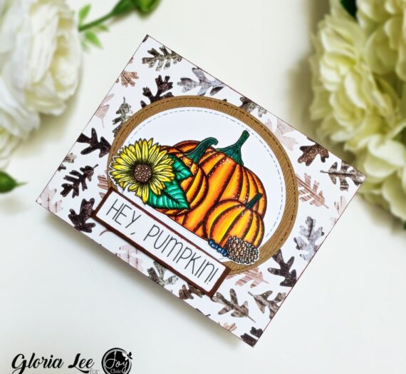 Coloring with color pencils using Hey Pumpkin stamp