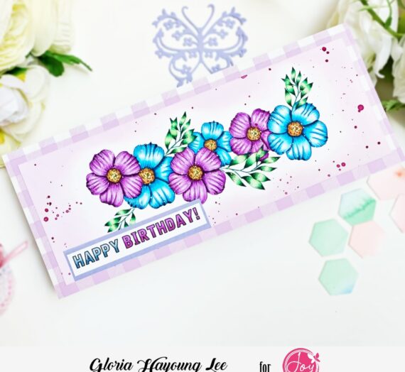 Slimline card with Spring Bouquet