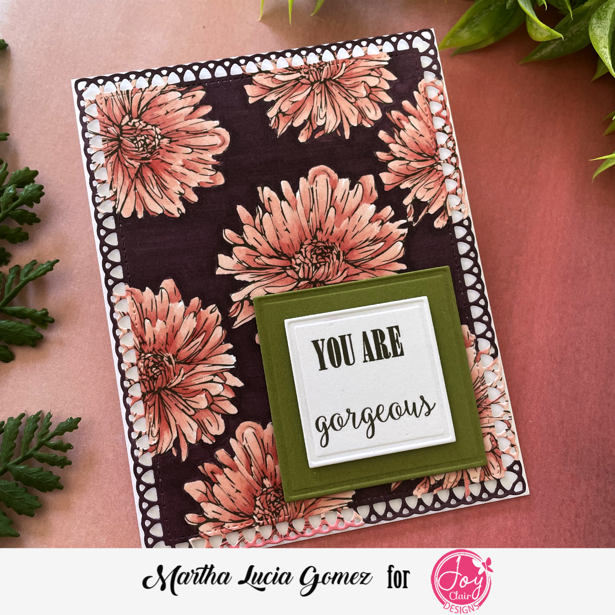 Full colored floral card