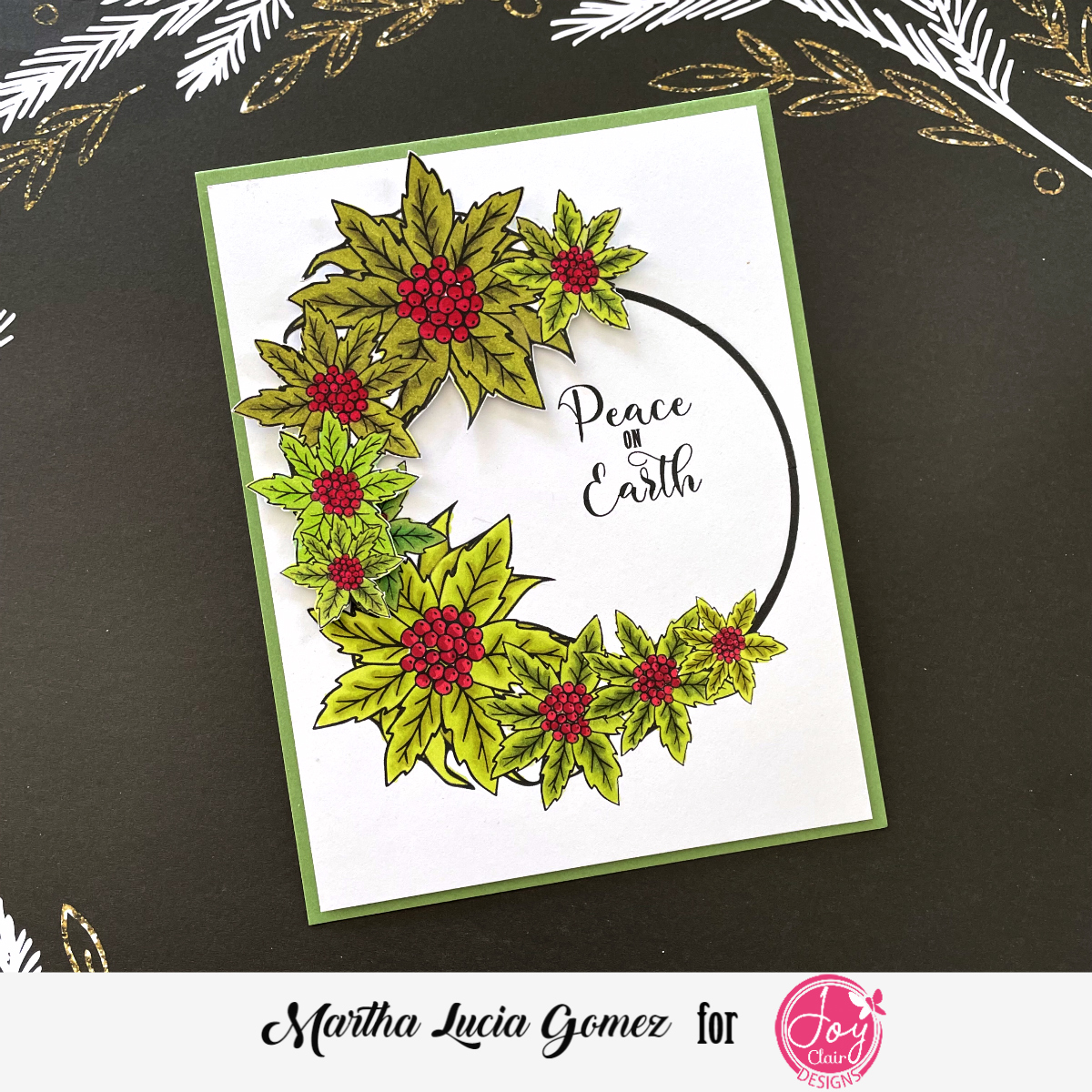 New Christmas Joy Wreath Card
