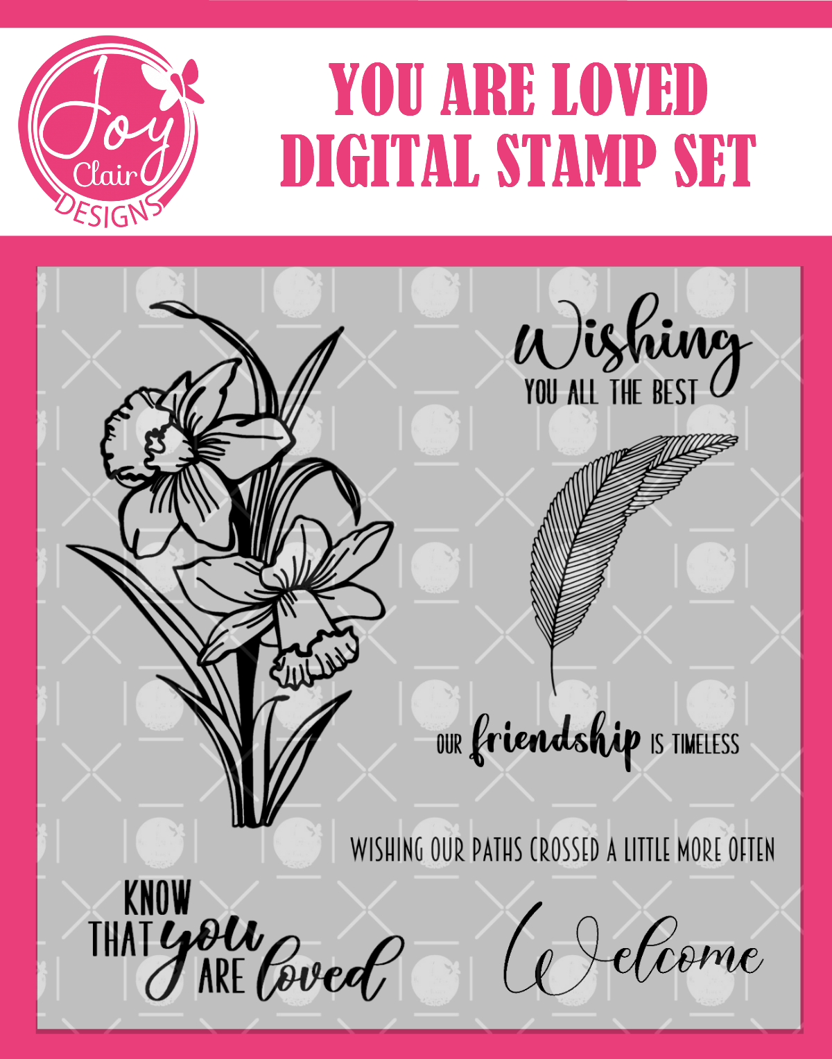 You are Loved Digital Stamp Set