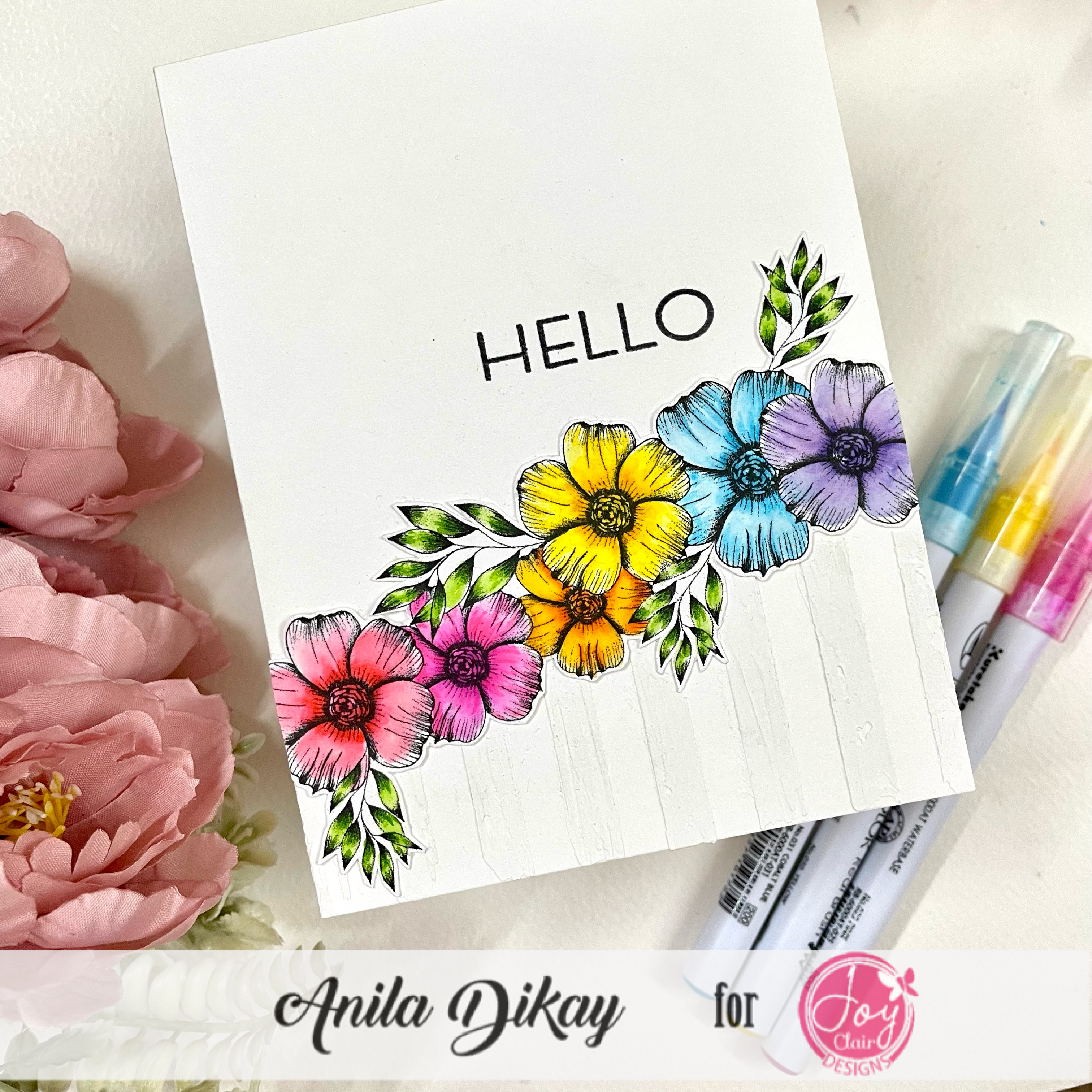 Clean and Simple Spring Bouquet card