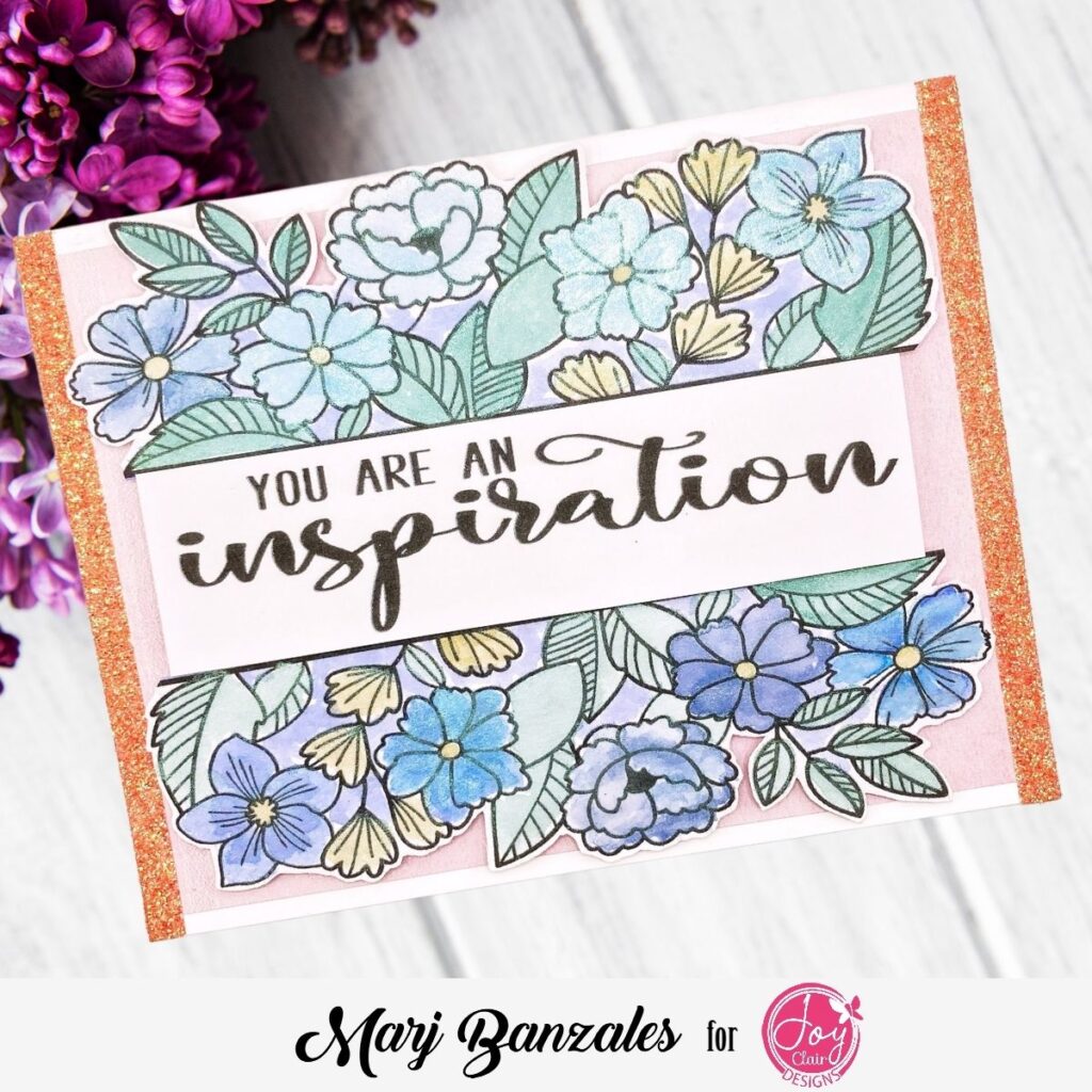 You are an inspiration Floral count me in stamp