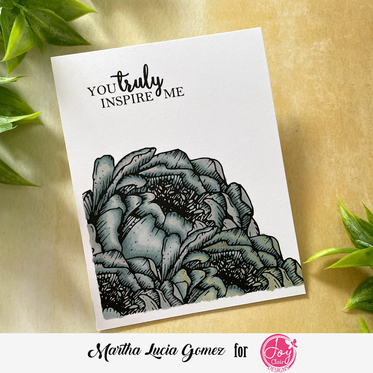 Truly Inspire CAS Stamped Card