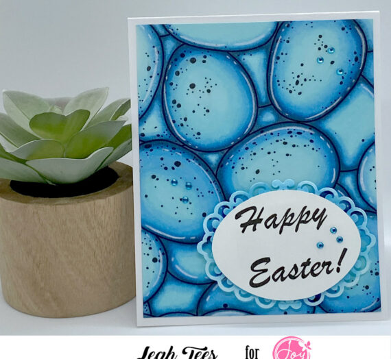 Happy Easter with Speckled Egg Digital Stamp