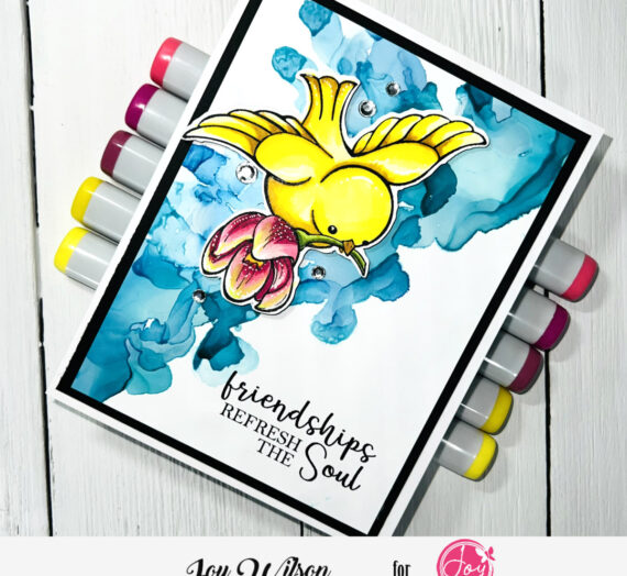 Using Digital Stamps with Yupo Paper with Refresh The Soul