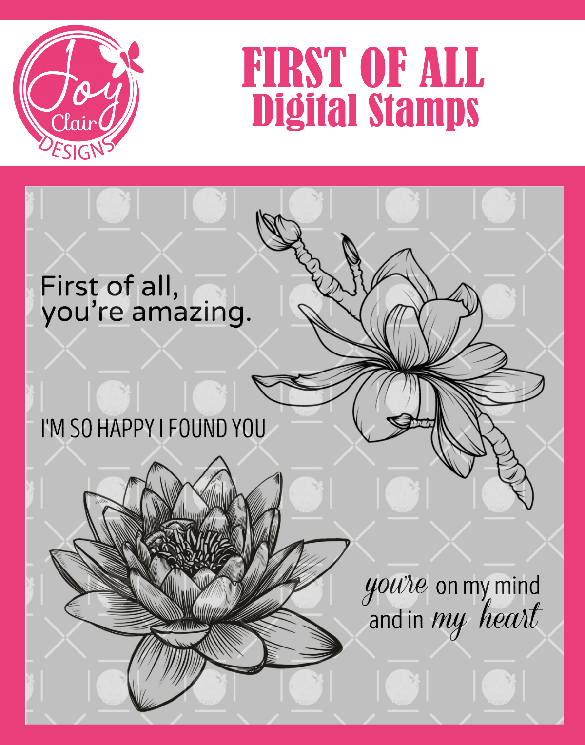First of All digital stamp set Joy Clair Designs