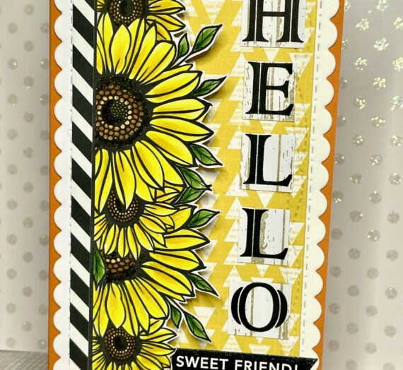 Sunflower Mini Slimline Card
